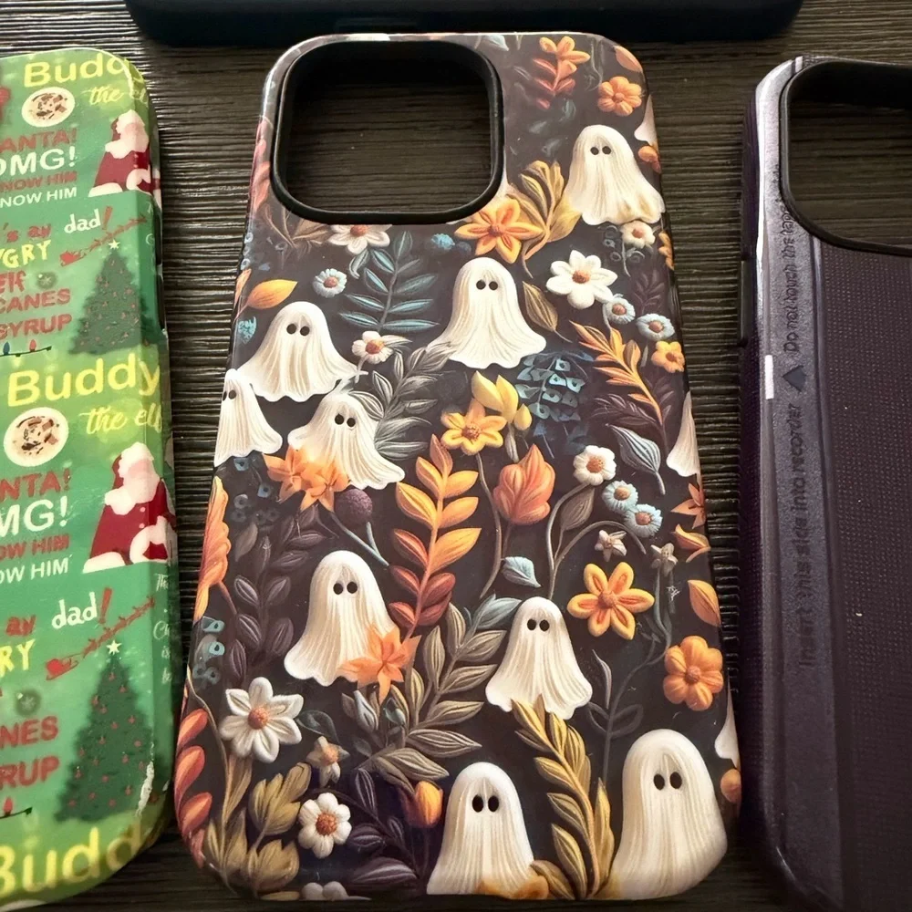 Buddy the Elf, Halloween, & Navy iPhone 14 Pro MagSafe-Compatible Case Bundle